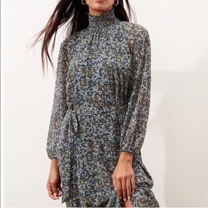 Banana Republic Smocked Neck Maxi Dress